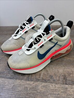 Nike Air Max 2021 DA3199-101 Summit White Solar Red Sneakers Youth 6Y W7.5